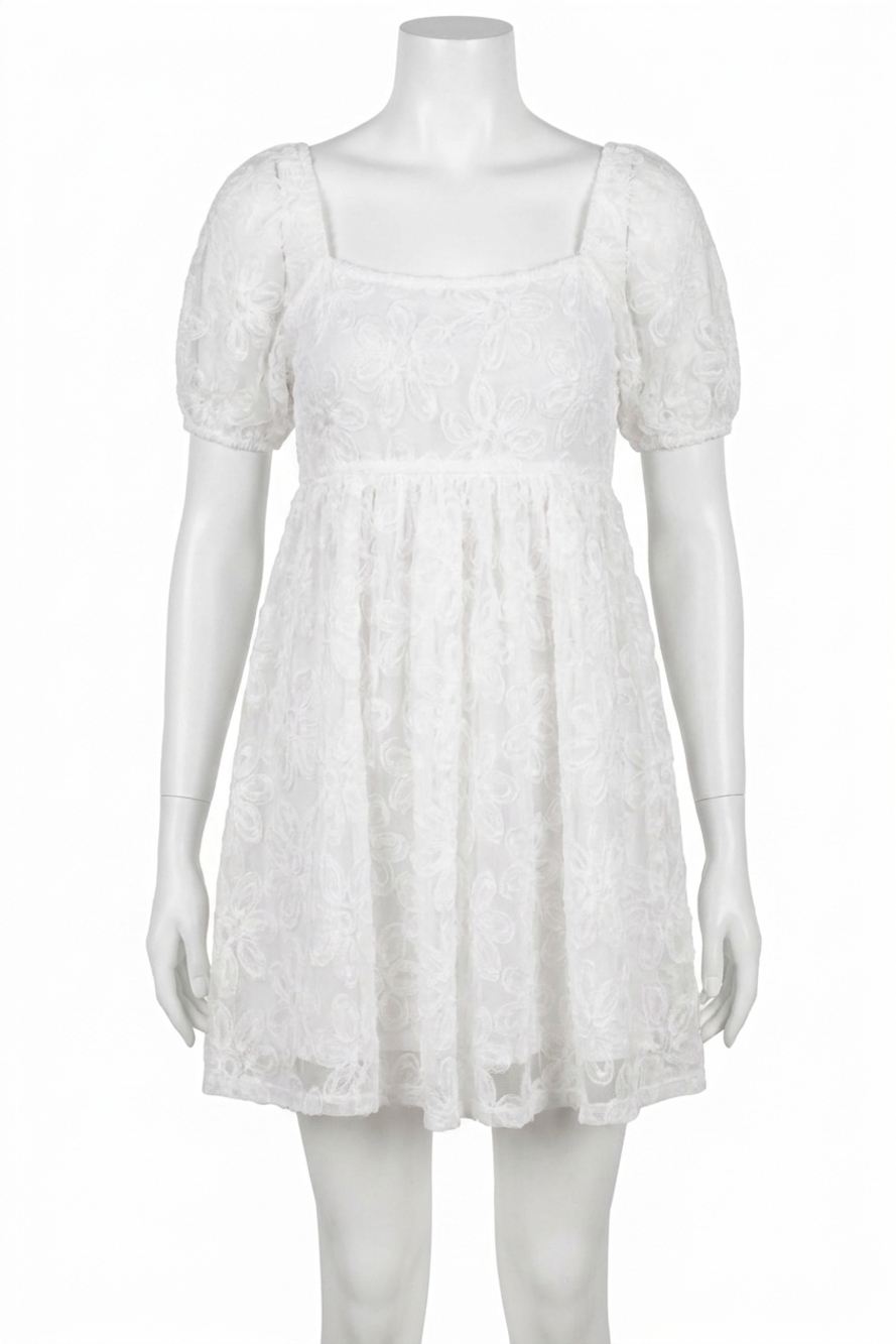 NEW LE LIS petal promises dress in white